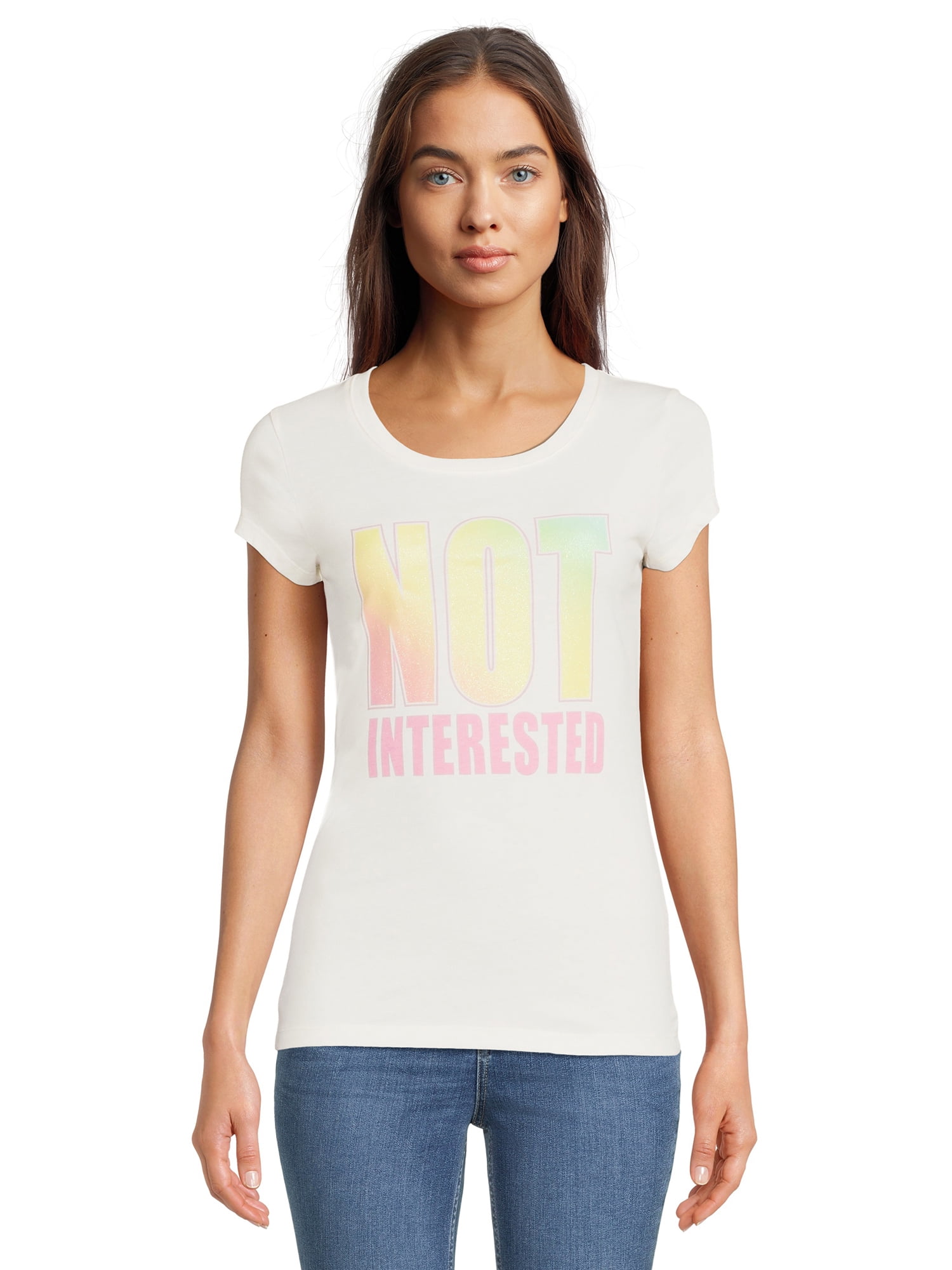 LICENSE Not Interested Women's Short Sleeve Graphic Tee