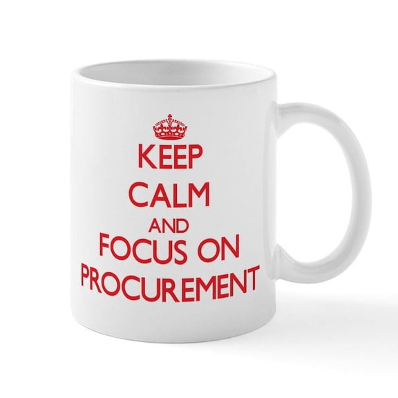 CafePress - Keep Calm And Focus On Procurement Mugs - 11 oz Ceramic Mug - Novelty Coffee Tea Cup