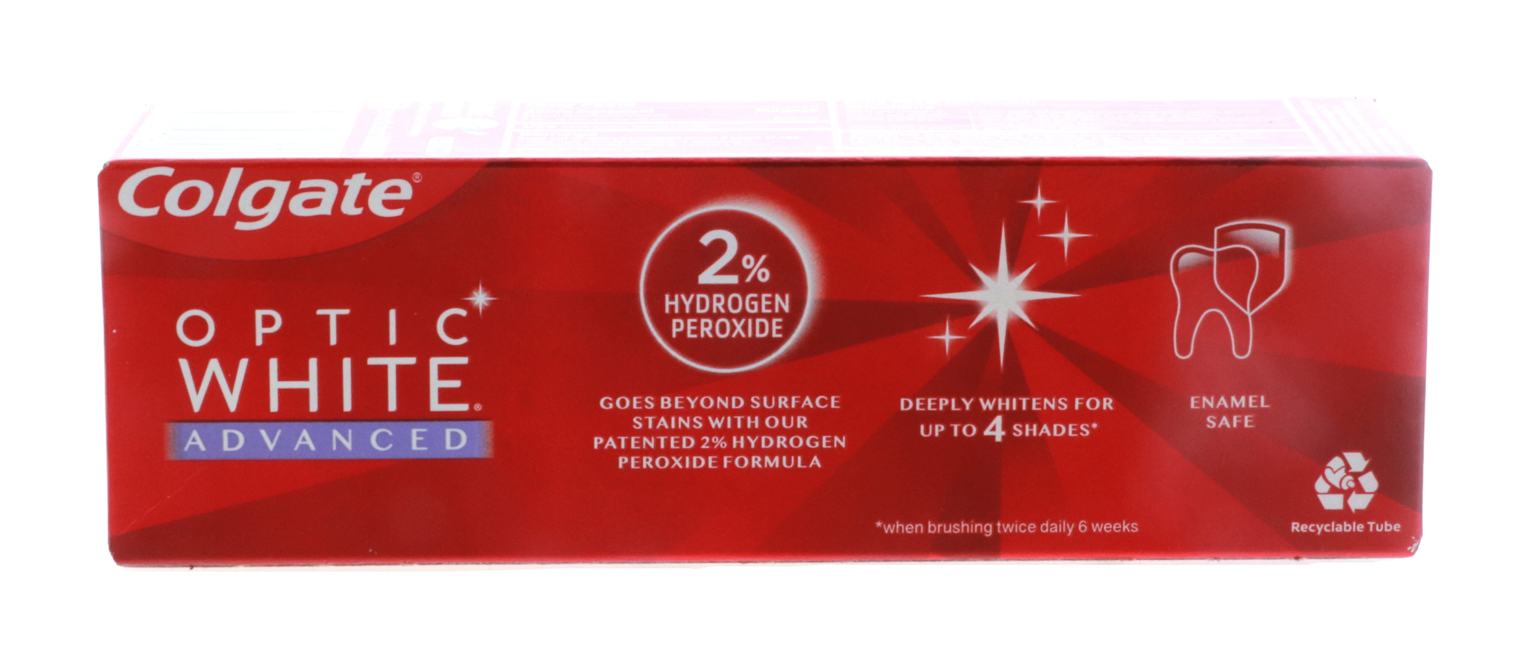 Colgate Optic White Advanced Teeth Whitening Toothpaste  Sparkling White  3.2 Oz (Pack of 3)