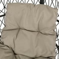 thumbnail image 3 of Coloma Outdoor Wicker and Rope Foldable Hanging Chair with Stand, Multibrown, Tan, and Black, 3 of 5