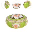 thumbnail image 6 of Milageto Enamel Trinket Box Decorative Box Jewelry Box for Rings Necklaces Home Decor Green, 6 of 8