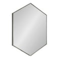 thumbnail image 1 of Kate and Laurel Rhodes Modern Hexagon Wall Mirror, 31" x 22", Dark Silver, Chic Geometric Wall Mirror, 1 of 7