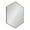 Silver, variant on Kate and Laurel Rhodes Modern Hexagon Wall Mirror, 24" x 36", Gold, Chic Geometric Wall Mirror