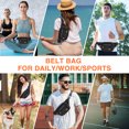 thumbnail image 6 of GEEDIAR Fanny Pack for Women Men Belt Bag with 4 Pockets Crossbody Waist Pack Adjustable Strap Black, 6 of 7