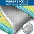 thumbnail image 4 of Blue Pioneer Flower Striped Pattern Bathroom Rugs Sets 3 Piece,Toilet Cover Set,Absorbent Non Slip Bathroom Mats Sets with U-Shaped Contour Rug Toilet Rug Set, 4 of 5