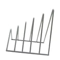 thumbnail image 4 of Clasificador de carpetas de archivos, organizador de sujetalibros antideslizante decorativo, estantería triangular de escritorio Gris, 4 of 9