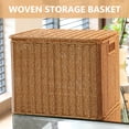 thumbnail image 2 of Imitation Rattan Box with Lid Household  Multi-Purpose Woven Sundries Basket, 2 of 6