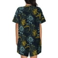 thumbnail image 3 of Rocae Sunflowers for Two Piece Sleepwear Pajamas Sets for Women Soft Short-Sleeved Pjs with Lounge Shorts Medium, 3 of 9