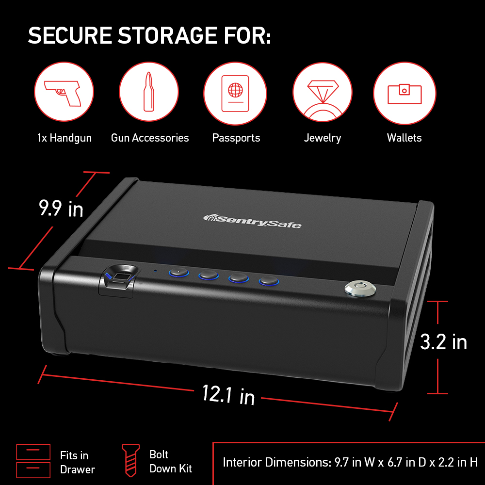 SentrySafe QAP1BLX Biometric Pistol Safe photo 7