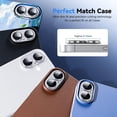 thumbnail image 5 of Dteck Camera Lens Protector for iPhone 16, Individual Metal Ring 9H Hardness HD Tempered Glass Camera Screen Protector Cover for iPhone 16,Silver, 5 of 5