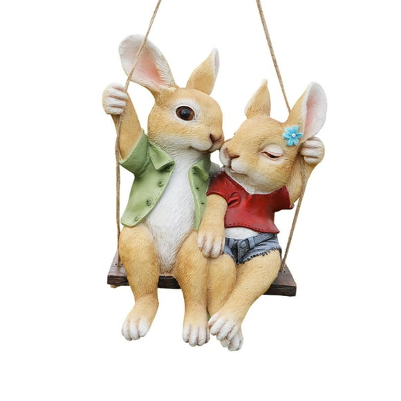 Guardoinrt Resin Bunny Statue Figurine Adorable Garden Ornament For Backyard Retreat Can Be Placed In Any Corner Of Space. Pathway