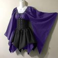 thumbnail image 2 of Trajes medievales renacentistas para mujer, vestido con corsé pirata, vestido corto irlandés tradicional con manga acampanada, 2 of 5