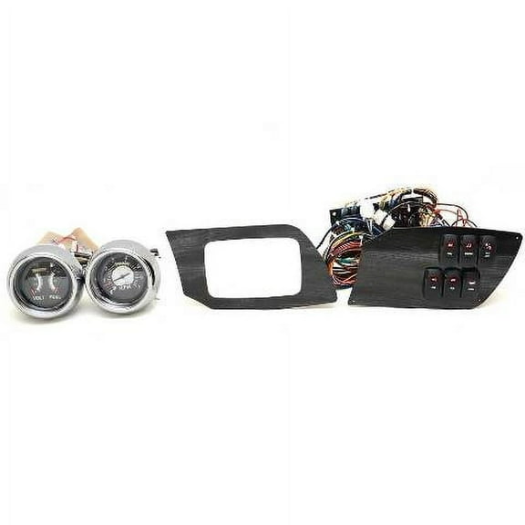 Avalon Boat Dash Panel Kit 125571A | W / Gauges Switches Gray Woodgrain