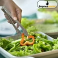 thumbnail image 3 of Impresserve 8.5" Disposable Plastic Silver Serving Tongs - 12 Count, 3 of 7
