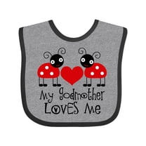 Inktastic My Godmother Loves Me Boys or Girls Baby Bib