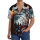 thumbnail image 1 of Balery USA Bald Eagle Camisa Casual de Manga Corta con Botones para Hombre, Texturizada, Estilo Cubano, para Playa, Verano-Medium, 1 of 5