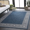 thumbnail image 3 of SAFAVIEH Beach House Hyacinth Geometric Indoor/Outdoor Area Rug, Blue/Ivory, 5'3" x 7'6", 3 of 16