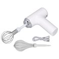 thumbnail image 1 of Electric Egg Beater Cordless Hand Mixer Handheld Egg Whisk for Cream Salad Dressing White, 1 of 5