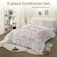 thumbnail image 2 of Sleepwish Kids Comforter Set, 3-Piece Pink Rainbow Bedding Sets for Girls Full, 2 of 7