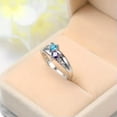 thumbnail image 4 of Blue/Purple Love Hearts AAA CZ Engagement Bands White Gold Filled Ring Size 6-10, 4 of 4