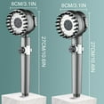 thumbnail image 3 of Shower Heads with Handheld Spray Combo,3 Modes Shower Head with Handheld,High Pressure Straight Shower Heads Handheld,Shower Nozzle in Bathroom with One Press Water Stop Function Shower Head, 3 of 9