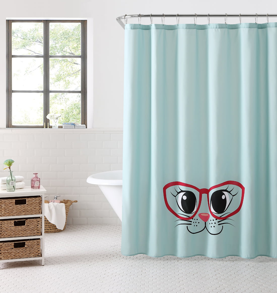 Descendants 3 Printed Waterproof Shower Curtain With 12 Hooks Set Bathroom Decor 