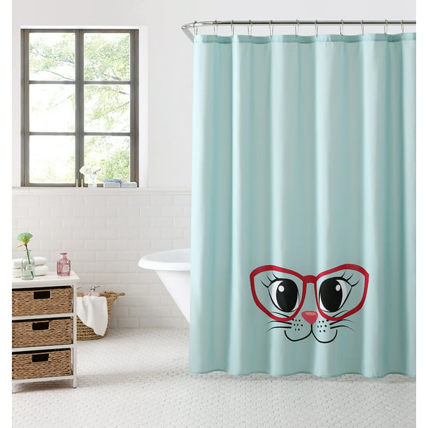 Your Zone Smart Cat Microfiber Fabric, Shower Curtains With Cats On Them