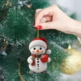 thumbnail image 6 of nTRIUQJ Mini Snowman Hanging Ornaments Christmas Tree Decorations Small 2D Acrylic Decoration Xmas Mantel Door Decor Ornament B, 6 of 7