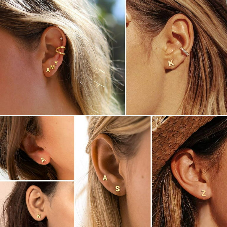 TINGN S925 Sterling Silver Stud Earrings Hypoallergenic Stud Earrings for  Women Cubic Zirconia Earring Studs for Women Men Gils Teen Girls