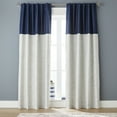 thumbnail image 2 of (2 pack) Better Homes & Gardens Colorblock Rod Pocket and Back Tab Blackout Curtain Panel, 1-Piece, Blue, 50" W x 84" L, 2 of 10