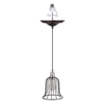 thumbnail image 1 of Instant Pendant Recessed Light Conversion Kit Brushed Nickel and Brushed Bronze Bell Cage Shade, 1 of 3
