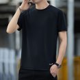 thumbnail image 3 of Men's T-shirt summer short-sleeved shirt men's casual breathable quick-drying thin lightweight basic T-shirt, 3 of 6