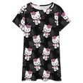 thumbnail image 3 of Hello Kitty Nightgowns for Women Short Sleeve Night Gown Soft Sleep Shirts Women's Sleepwear Print Sleep Dress, 3 of 7