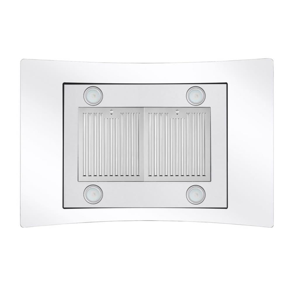 36 in. Lumin Collection Ductless Island Range Hood in Stainless Steel