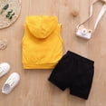 thumbnail image 2 of Ketyyh-chn99 Boys Sets Summer Baby Boys Girl Ribbed Clothes Outfits Crew Neck Short Sleeve T-Shirts Shorts Suit Yellow,6-12 Months, 2 of 5