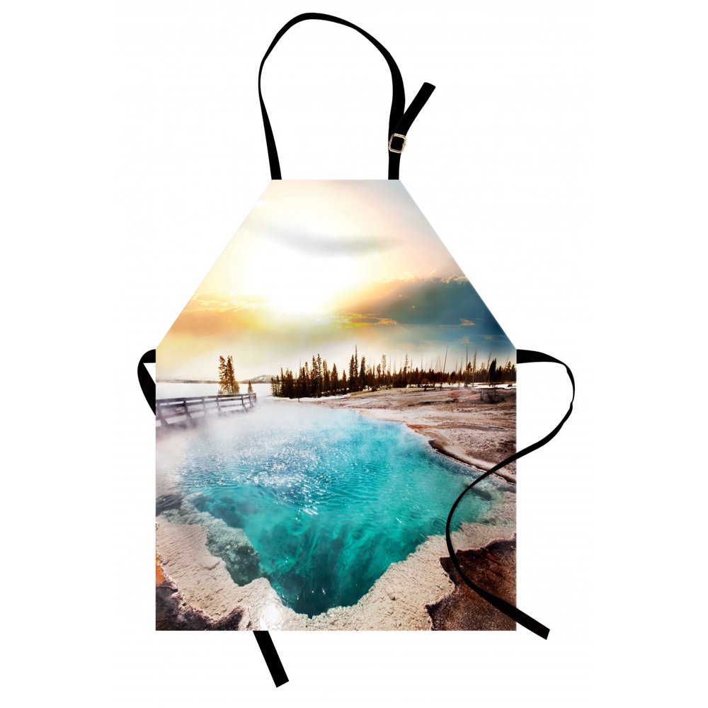 Yellowstone Apron Hot Springs in Yellowstone National Park Sunshine