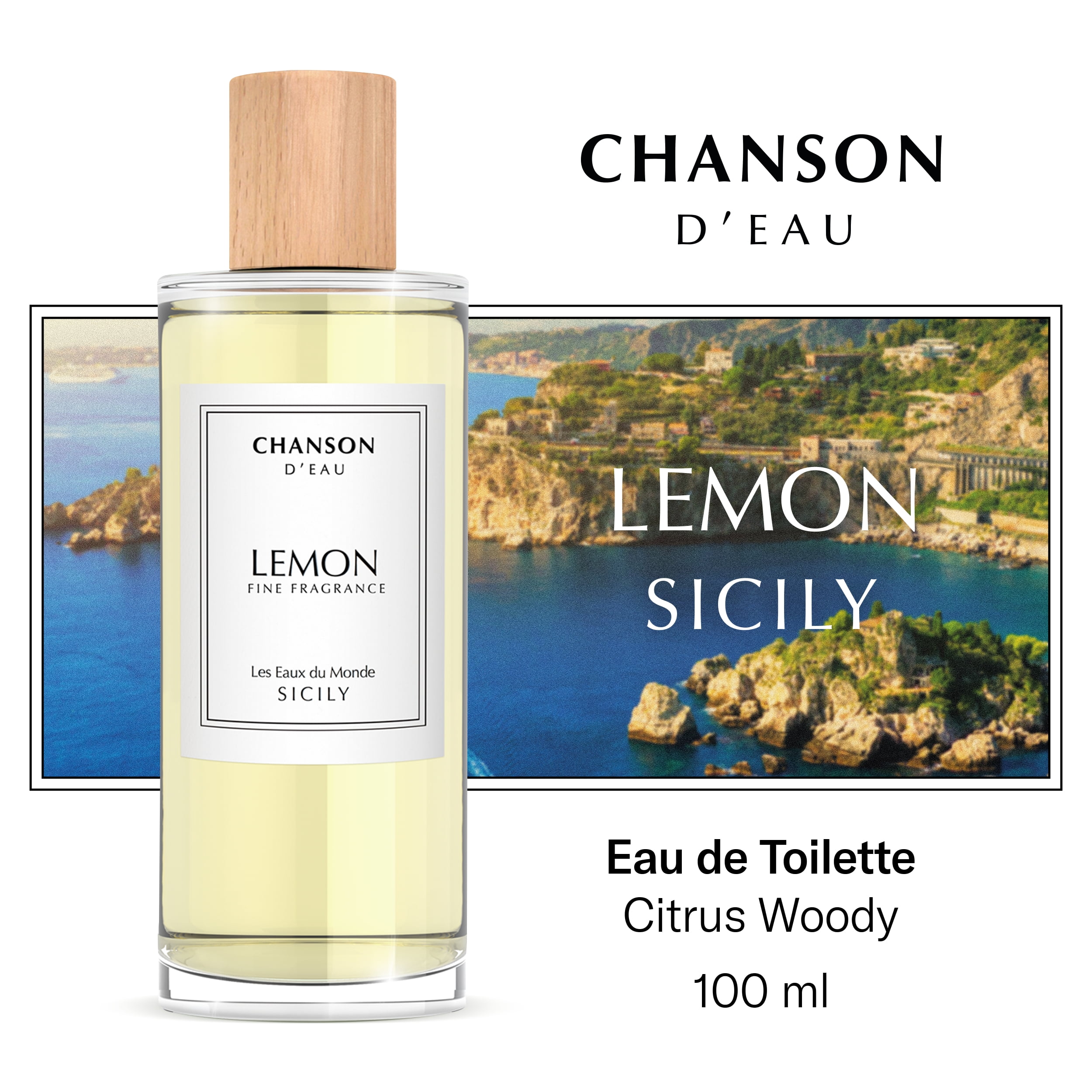 Chanson d’Eau, Les Eaux du Monde, Refreshing & Invigorating Citrus Fragrance, Eau de Toilette for Women, Lemon, 100ml