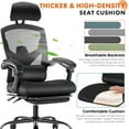 thumbnail image 3 of Office Computer  Chair, Ergonomic High Back Mesh Rolling Work Swivel Chair, Black, 3 of 4