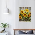thumbnail image 3 of Creowell  Canvas Prints Wall Art Abstract Board Paintings Wall Art for Bedroom Rustic Sunflower Kitchen Decor Yellow Vintage Wall Decor Sunflowers Framed for Living Room 16x20 in/12x16 in, 3 of 4