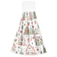 thumbnail image 7 of Yayeee Kitchen Hanging Hand Towels Set of 2 with Loop Bathroom Absorbent Tie Towel, Nordic Christmas House, 7 of 7