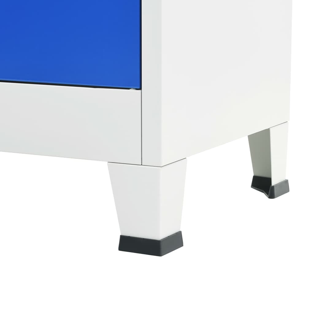 Kepooman Steel Organizer Storage with 2 Doors for Office Home, Blue Kepooman Steel Organizer Storage with 2 Doors for Office Home, Blue