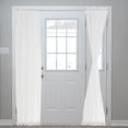 thumbnail image 1 of Cortinas de Puerta Blackout, Cortina de Ventana Lateral Francesa para Privacidad, Hilo Blanco, 25" x 72", 1 Panel, 1 of 7