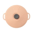 thumbnail image 3 of Tapa de silicona resistente al calor con asa, autosellante y con sello de succión grueso. Naranja 28cm, 3 of 9