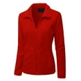 thumbnail image 2 of Doublju Women's Full Zip Up Fleece Jacket With Pockets (Plus Size Available), 2 of 5