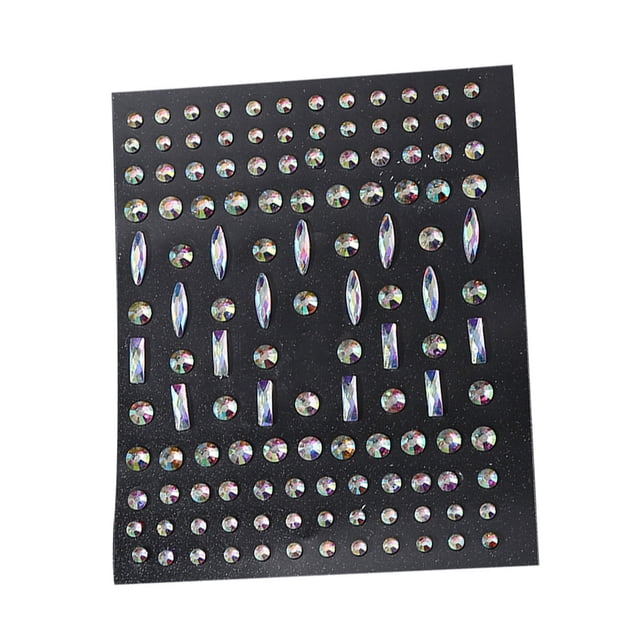 maskred Eye Face Rhinestone Self Adhesive Stickers Makeup DIY Costume Accessory Type 4 1Set