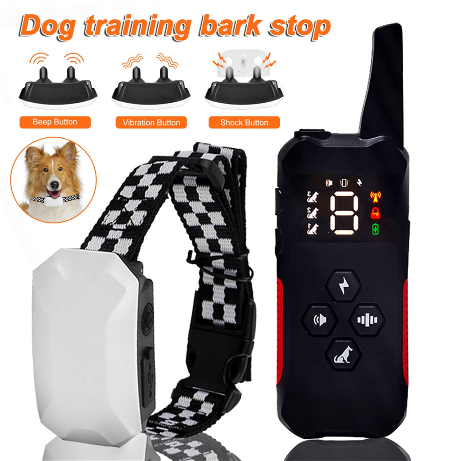 Pefilos Remote Training Collar - 500 Yard (1420 FT) Range - Collar Fits Medium or Large Dogs - Choose from Tone, Vibration, or 8 Levels of Static Stimulation for Training Off Leash Dogs, Black Pefilos Remote Training Collar - 500 Yard (1420 FT) Range - Collar Fits Medium or Large Dogs - Choose from Tone, Vibration, or 8 Levels of Static Stimulation for Training Off Leash Dogs, Black