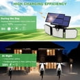 thumbnail image 2 of Lámpara solar con sensor de movimiento para exteriores, luz solar para exteriores, 3 cabezales, luz de pared impermeable, foco de pared exterior para garaje, jardín, entrada, camino de entrada (1, 2 of 5