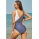 thumbnail image 2 of Bikini de una Pieza con Cuello en V y Bloques de Color para Mujer Azul de Lyon G Azul de Lyon G Xishao ropa, 2 of 2