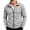Gray, variant on XRoczxe Men's Full Zip Up Track Jacket, Stand Collar Solid Color Sweatshirt, Casual Long Sleeve Lightweight Coat with Pockets for Spring Fall Daily Wear