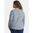 thumbnail image 2 of Terra & Sky Women's Plus Size V-Neck Tee with Long Sleeves, Sizes 0X-5X, 2 of 5